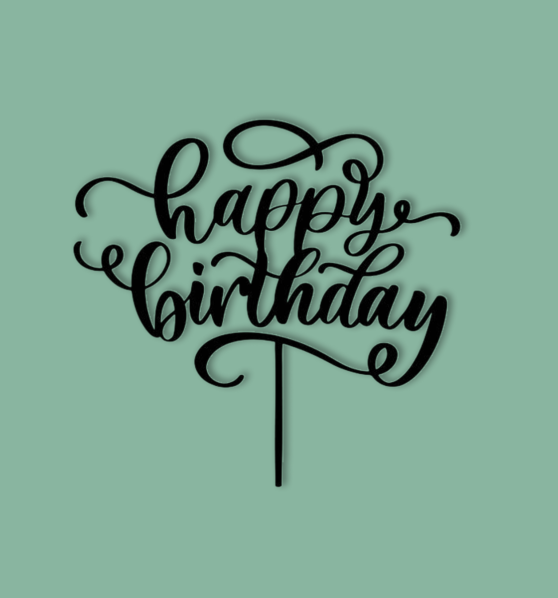 Happy Birthday Acrylic Cake Topper