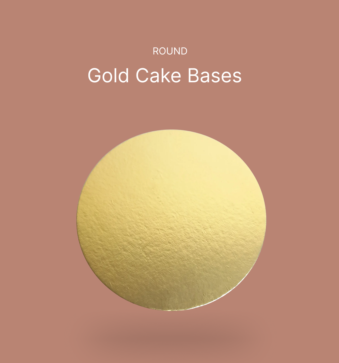 Round Gold Cake Bases