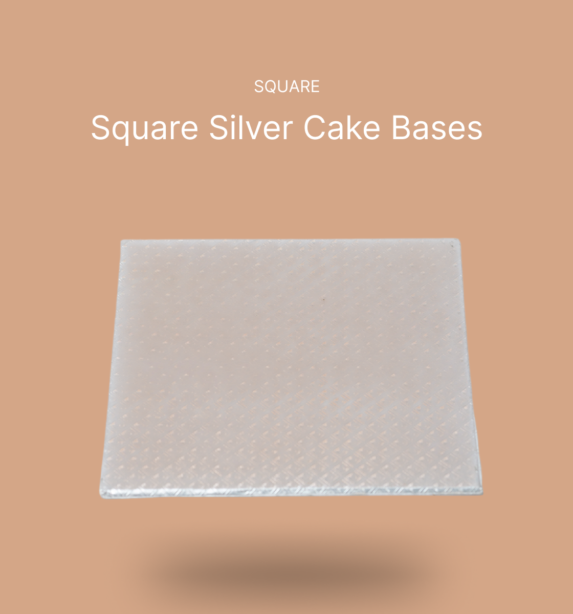 Square Silver Cake Bases