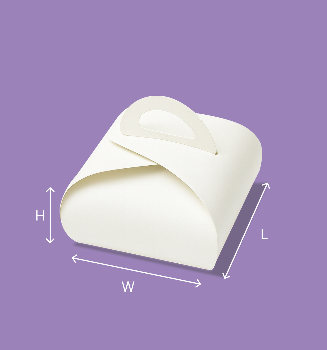 Dome Cake Box with Handle - 8 x 8 x 5