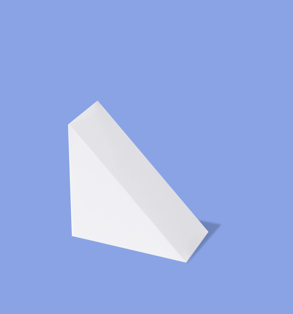 Sandwich Triangle Box-White