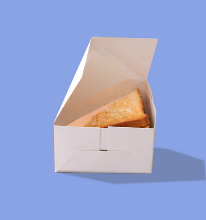 Sandwich Triangle Box-White