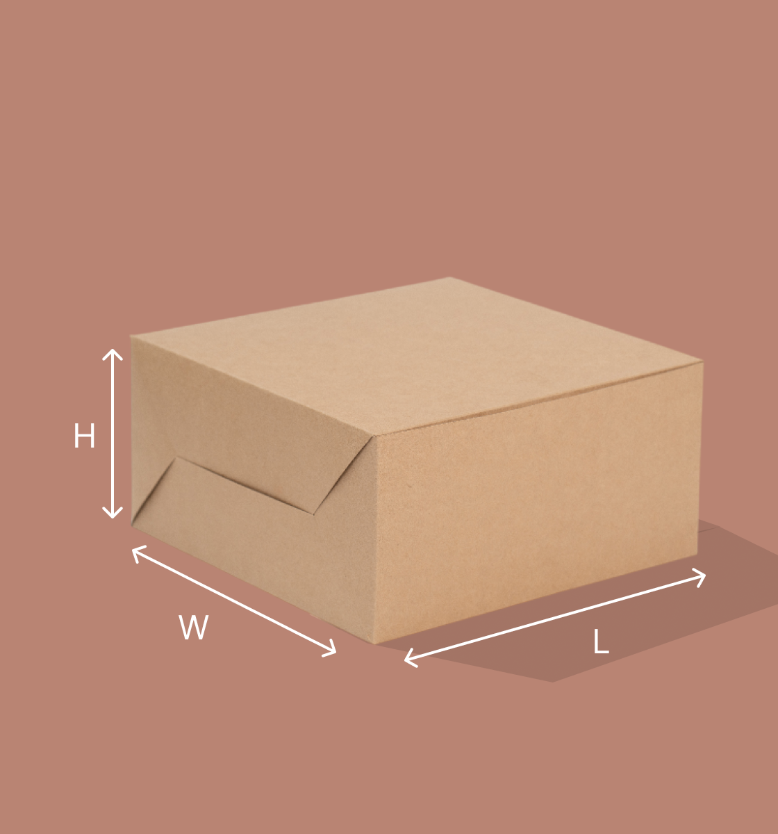 Kraft Cake Box - 10 x 10 x 5