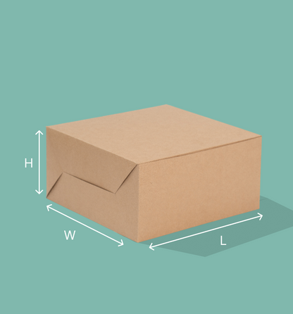Kraft Cake Box - 7 x 7 x 4