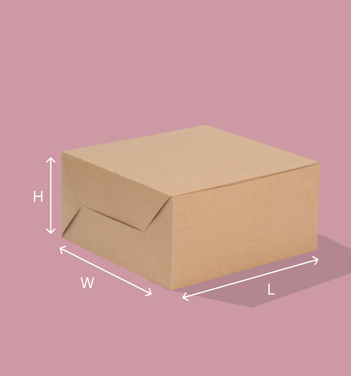 Kraft Cake Box - 8 x 8 x 5