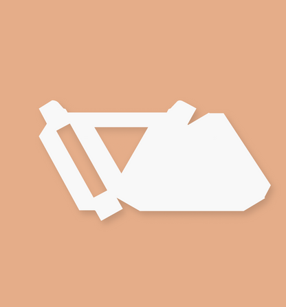 Sandwich Triangle Box With Window-White