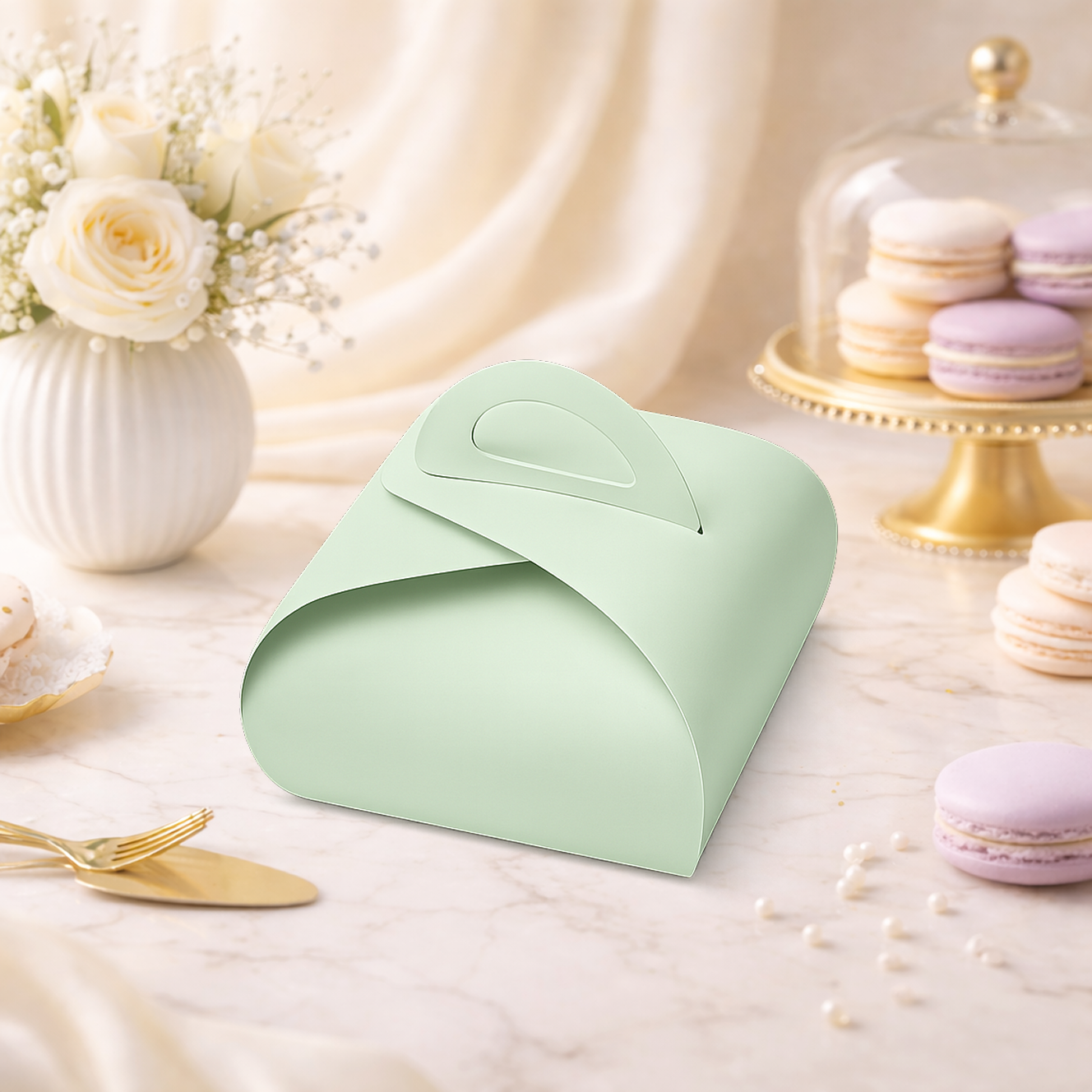 Dome Cake Box with Handle - 8 x 8 x 5