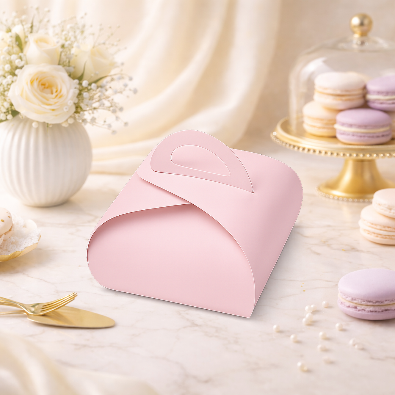 Dome Cake Box with Handle - 8 x 8 x 5