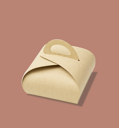 Kraft Dome Cake Box with Handle - 10 x 10 x 5