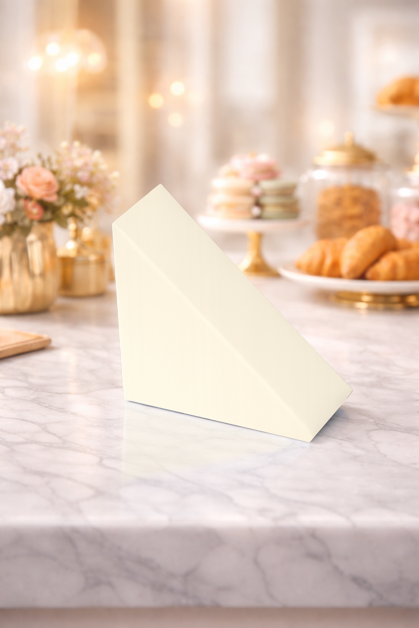 Sandwich Triangle Box-White