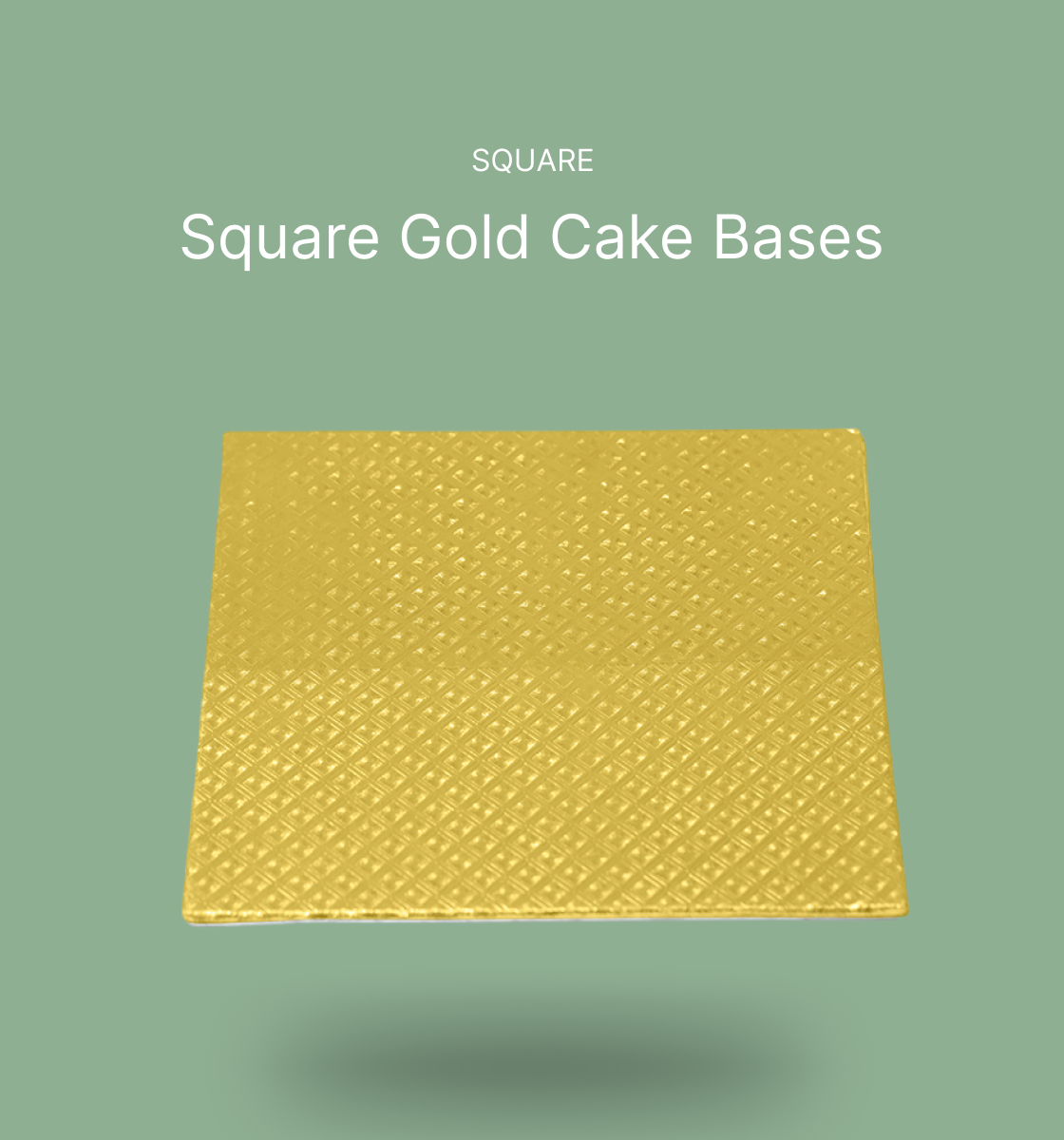 Square Gold Cake Bases